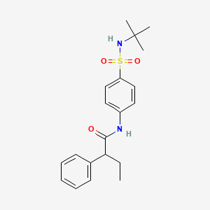 molecular formula C20H26N2O3S B4017194 N-{4-[(tert-butylamino)sulfonyl]phenyl}-2-phenylbutanamide 