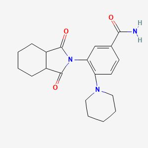 molecular formula C20H25N3O3 B4017203 3-(1,3-dioxooctahydro-2H-isoindol-2-yl)-4-(1-piperidinyl)benzamide 