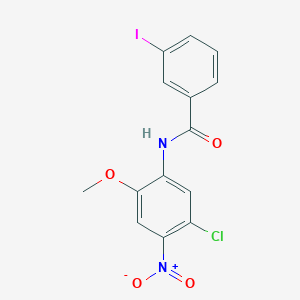 molecular formula C14H10ClIN2O4 B4017209 N-(5-chloro-2-methoxy-4-nitrophenyl)-3-iodobenzamide 
