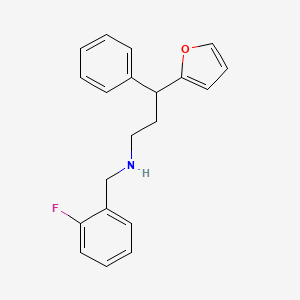 molecular formula C20H20FNO B4017233 (2-fluorobenzyl)[3-(2-furyl)-3-phenylpropyl]amine 