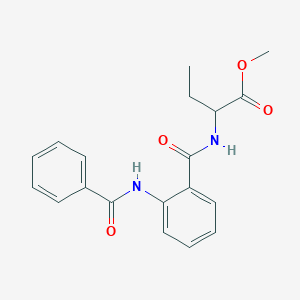 molecular formula C19H20N2O4 B4017275 methyl 2-{[2-(benzoylamino)benzoyl]amino}butanoate 