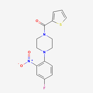 molecular formula C15H14FN3O3S B4017288 1-(4-fluoro-2-nitrophenyl)-4-(2-thienylcarbonyl)piperazine 