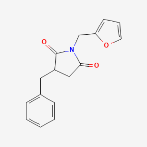 molecular formula C16H15NO3 B4017299 3-benzyl-1-(2-furylmethyl)-2,5-pyrrolidinedione 