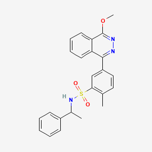molecular formula C24H23N3O3S B4017326 5-(4-methoxy-1-phthalazinyl)-2-methyl-N-(1-phenylethyl)benzenesulfonamide 