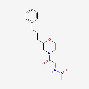 molecular formula C17H24N2O3 B4017335 N-{2-oxo-2-[2-(3-phenylpropyl)-4-morpholinyl]ethyl}acetamide 