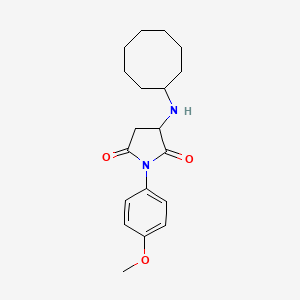 molecular formula C19H26N2O3 B4017348 3-(cyclooctylamino)-1-(4-methoxyphenyl)-2,5-pyrrolidinedione 