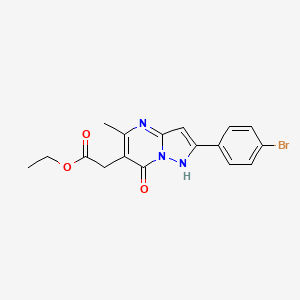 molecular formula C17H16BrN3O3 B4017369 ethyl [2-(4-bromophenyl)-5-methyl-7-oxo-4,7-dihydropyrazolo[1,5-a]pyrimidin-6-yl]acetate 