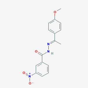 molecular formula C16H15N3O4 B401738 3-nitro-N'-[1-(4-methoxyphenyl)ethylidene]benzohydrazide 