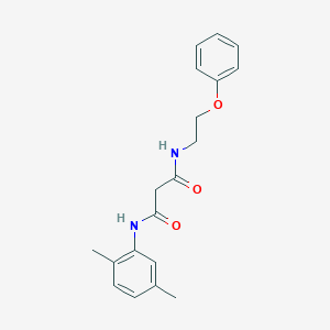 molecular formula C19H22N2O3 B4017403 N-(2,5-dimethylphenyl)-N'-(2-phenoxyethyl)malonamide 