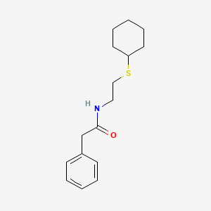 molecular formula C16H23NOS B4017420 N-[2-(cyclohexylthio)ethyl]-2-phenylacetamide 