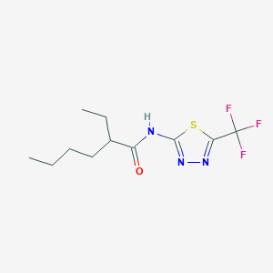 2-ethyl-N-[5-(trifluoromethyl)-1,3,4-thiadiazol-2-yl]hexanamide