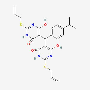 molecular formula C24H26N4O4S2 B4017462 5,5'-[(4-isopropylphenyl)methylene]bis[2-(allylthio)-6-hydroxy-4(3H)-pyrimidinone] 