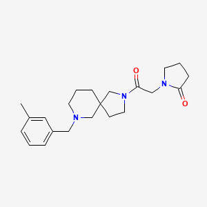 molecular formula C22H31N3O2 B4017465 1-{2-[7-(3-methylbenzyl)-2,7-diazaspiro[4.5]dec-2-yl]-2-oxoethyl}-2-pyrrolidinone 