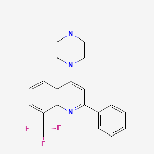 molecular formula C21H20F3N3 B4017470 4-(4-methyl-1-piperazinyl)-2-phenyl-8-(trifluoromethyl)quinoline 