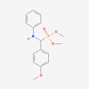 molecular formula C16H20NO4P B401750 Dimethyl anilino(4-methoxyphenyl)methylphosphonate 