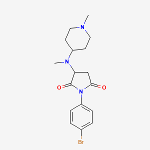 molecular formula C17H22BrN3O2 B4017510 1-(4-bromophenyl)-3-[methyl(1-methyl-4-piperidinyl)amino]-2,5-pyrrolidinedione 