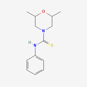 molecular formula C13H18N2OS B4017525 2,6-dimethyl-N-phenyl-4-morpholinecarbothioamide CAS No. 138689-33-5