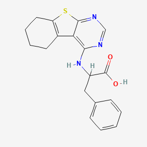 molecular formula C19H19N3O2S B4017526 N-(5,6,7,8-tetrahydro[1]benzothieno[2,3-d]pyrimidin-4-yl)phenylalanine 