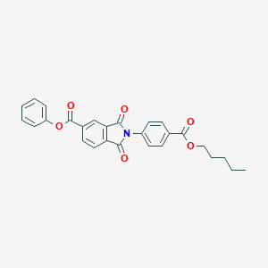 molecular formula C27H23NO6 B401753 Phenyl 1,3-dioxo-2-{4-[(pentyloxy)carbonyl]phenyl}-5-isoindolinecarboxylate 