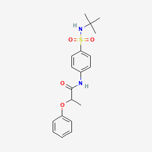 molecular formula C19H24N2O4S B4017539 N-{4-[(tert-butylamino)sulfonyl]phenyl}-2-phenoxypropanamide 