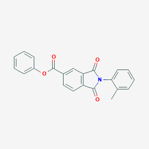 molecular formula C22H15NO4 B401755 Phenyl 2-(2-methylphenyl)-1,3-dioxo-5-isoindolinecarboxylate 