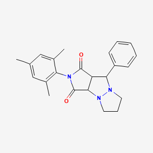 2-mesityl-9-phenyltetrahydro-5H-pyrazolo[1,2-a]pyrrolo[3,4-c]pyrazole-1,3(2H,3aH)-dione