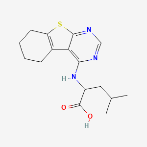 molecular formula C16H21N3O2S B4017559 N-(5,6,7,8-tetrahydro[1]benzothieno[2,3-d]pyrimidin-4-yl)leucine 