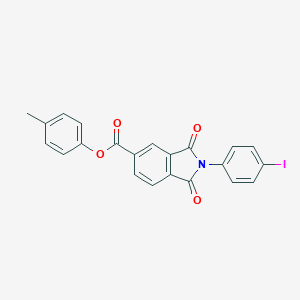 molecular formula C22H14INO4 B401757 4-Methylphenyl 2-(4-iodophenyl)-1,3-dioxo-5-isoindolinecarboxylate 