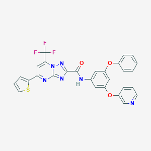 N-[3-phenoxy-5-(3-pyridinyloxy)phenyl]-5-(2-thienyl)-7-(trifluoromethyl)[1,2,4]triazolo[1,5-a]pyrimidine-2-carboxamide