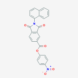molecular formula C25H14N2O6 B401760 4-Nitrophenyl 2-(1-naphthyl)-1,3-dioxo-5-isoindolinecarboxylate 