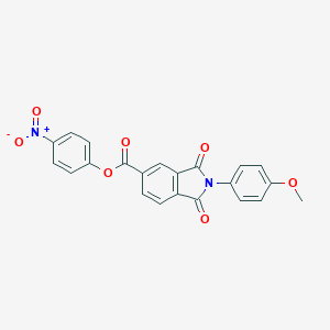 molecular formula C22H14N2O7 B401761 4-Nitrophenyl 2-(4-methoxyphenyl)-1,3-dioxo-5-isoindolinecarboxylate 
