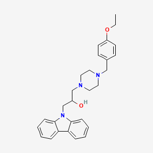 molecular formula C28H33N3O2 B4017612 1-(9H-carbazol-9-yl)-3-[4-(4-ethoxybenzyl)-1-piperazinyl]-2-propanol 