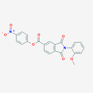 molecular formula C22H14N2O7 B401762 4-Nitrophenyl 2-(2-methoxyphenyl)-1,3-dioxo-5-isoindolinecarboxylate 