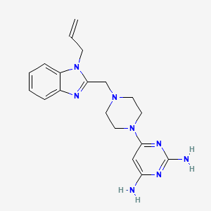 molecular formula C19H24N8 B4017620 6-{4-[(1-allyl-1H-benzimidazol-2-yl)methyl]piperazin-1-yl}pyrimidine-2,4-diamine 