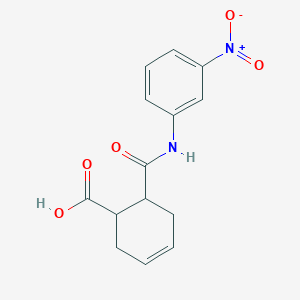 molecular formula C14H14N2O5 B4017625 6-{[(3-nitrophenyl)amino]carbonyl}-3-cyclohexene-1-carboxylic acid 