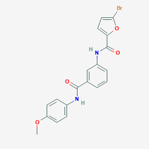 molecular formula C19H15BrN2O4 B401763 5-bromo-N-{3-[(4-methoxyanilino)carbonyl]phenyl}-2-furamide 