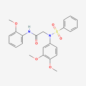molecular formula C23H24N2O6S B4017636 N~2~-(3,4-dimethoxyphenyl)-N~1~-(2-methoxyphenyl)-N~2~-(phenylsulfonyl)glycinamide 