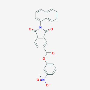 molecular formula C25H14N2O6 B401764 3-Nitrophenyl 2-(1-naphthyl)-1,3-dioxo-5-isoindolinecarboxylate 