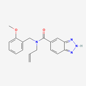molecular formula C18H18N4O2 B4017652 N-allyl-N-(2-methoxybenzyl)-1H-1,2,3-benzotriazole-5-carboxamide 