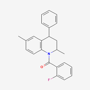 molecular formula C24H22FNO B4017655 1-(2-fluorobenzoyl)-2,6-dimethyl-4-phenyl-1,2,3,4-tetrahydroquinoline 