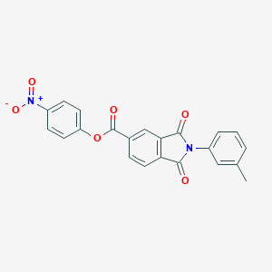 molecular formula C22H14N2O6 B401766 4-Nitrophenyl 2-(3-methylphenyl)-1,3-dioxo-5-isoindolinecarboxylate 