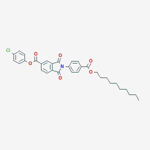 molecular formula C32H32ClNO6 B401768 4-Chlorophenyl 2-{4-[(decyloxy)carbonyl]phenyl}-1,3-dioxo-5-isoindolinecarboxylate 
