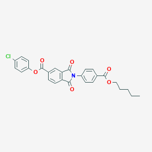 molecular formula C27H22ClNO6 B401769 4-chlorophenyl 1,3-dioxo-2-{4-[(pentyloxy)carbonyl]phenyl}-2,3-dihydro-1H-isoindole-5-carboxylate 