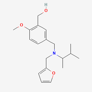 molecular formula C19H27NO3 B4017700 (5-{[(1,2-dimethylpropyl)(2-furylmethyl)amino]methyl}-2-methoxyphenyl)methanol 