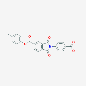 molecular formula C24H17NO6 B401771 4-Methylphenyl 2-[4-(methoxycarbonyl)phenyl]-1,3-dioxo-5-isoindolinecarboxylate 