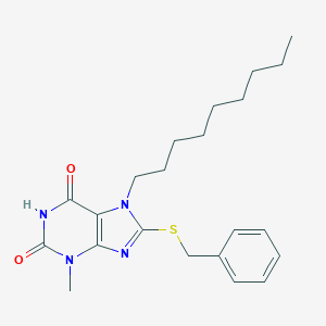 molecular formula C22H30N4O2S B401772 8-(benzylsulfanyl)-3-methyl-7-nonyl-3,7-dihydro-1H-purine-2,6-dione CAS No. 331672-00-5