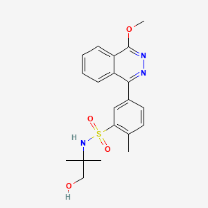 molecular formula C20H23N3O4S B4017722 N-(2-hydroxy-1,1-dimethylethyl)-5-(4-methoxy-1-phthalazinyl)-2-methylbenzenesulfonamide 