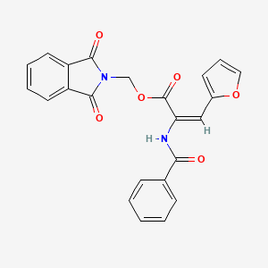 molecular formula C23H16N2O6 B4017742 (1,3-dioxo-1,3-dihydro-2H-isoindol-2-yl)methyl 2-(benzoylamino)-3-(2-furyl)acrylate 