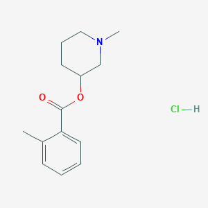molecular formula C14H20ClNO2 B4017761 1-methyl-3-piperidinyl 2-methylbenzoate hydrochloride 