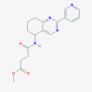 molecular formula C18H20N4O3 B4017783 methyl 4-oxo-4-{[2-(3-pyridinyl)-5,6,7,8-tetrahydro-5-quinazolinyl]amino}butanoate 